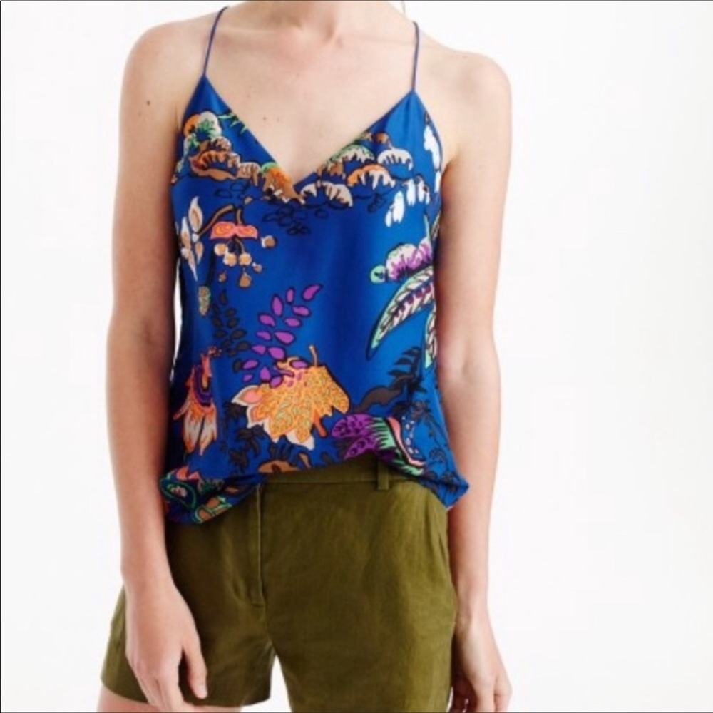 J. Crew Silk Floral Tank